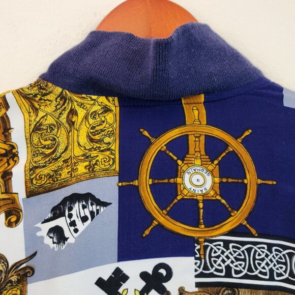 Saint Germain Paris Women M Nautical Theme Light Jacket Old Money Vtg Retro 80' - Picture 13 of 16